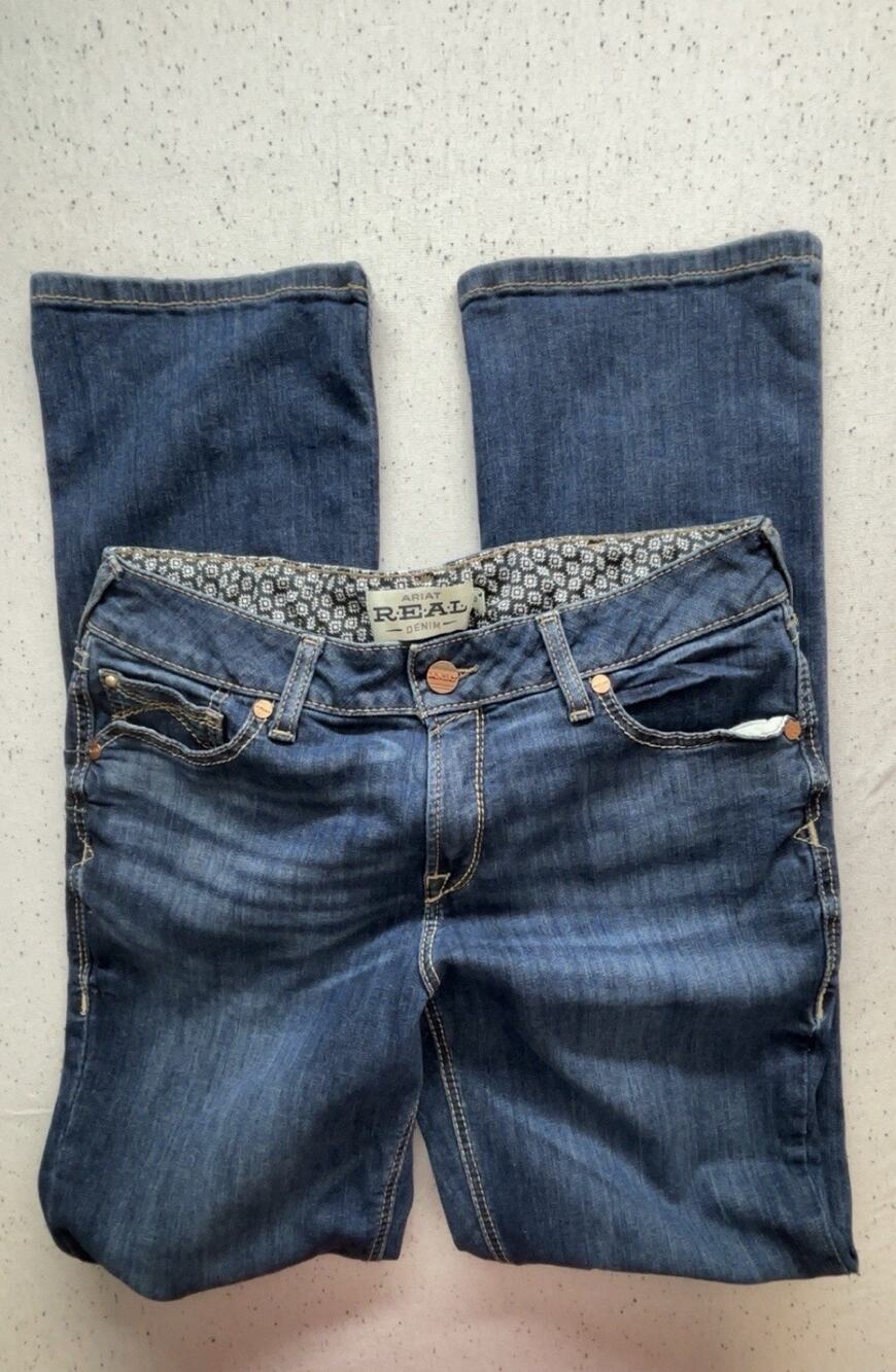 Ariat REAL Analise Women's Jeans Perfect Rise Stackable Straight Leg Burbank 33L